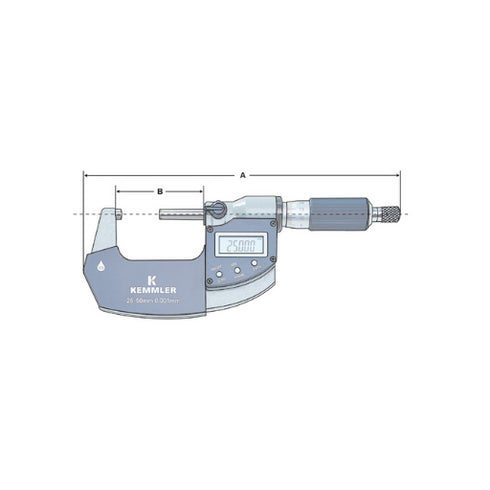 Digital Micrometer IP65 Dimensions